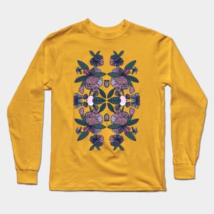 Geometric Delicious Floral Garden Pattern 1 Long Sleeve T-Shirt